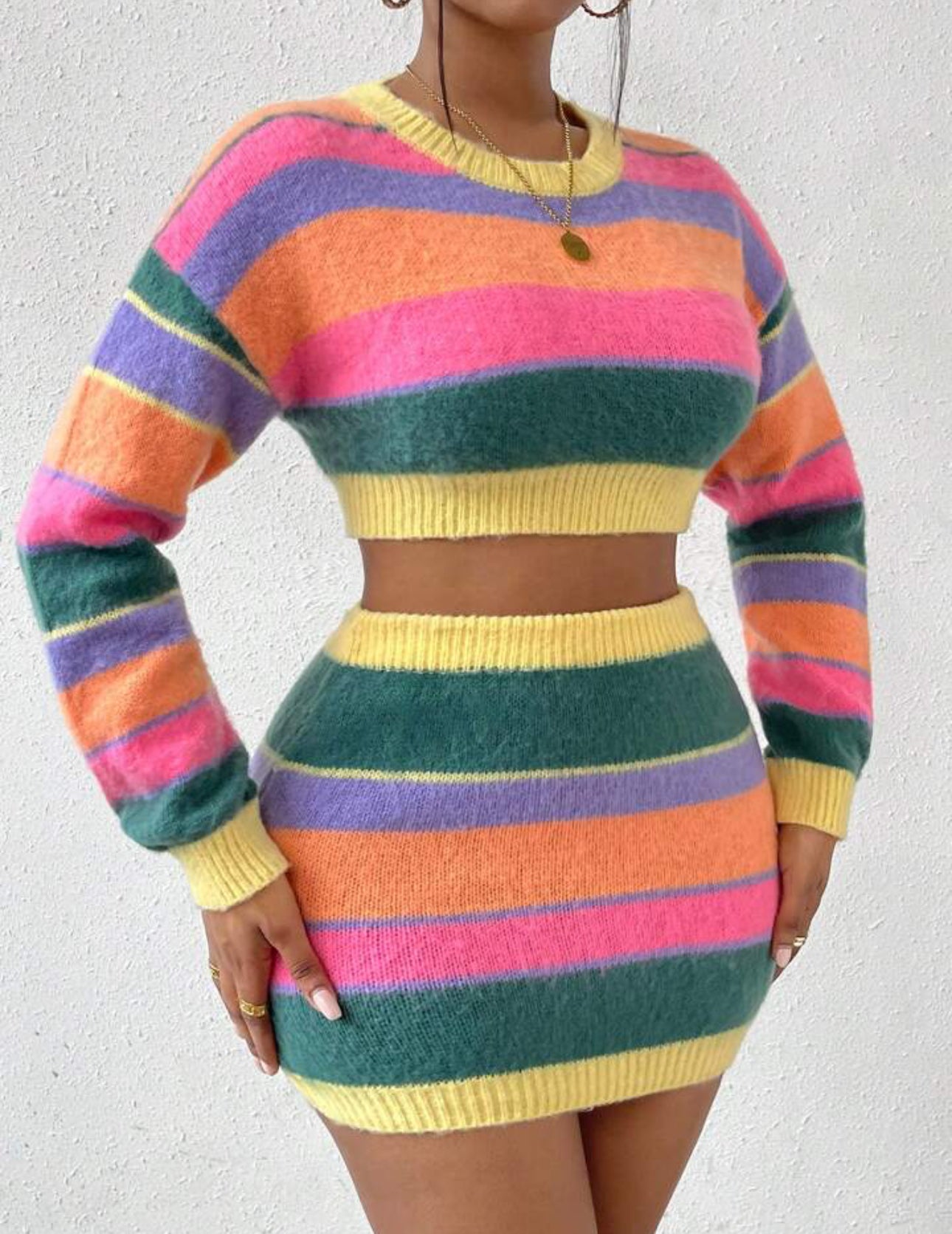 2 Pc Sweater Skirt Set