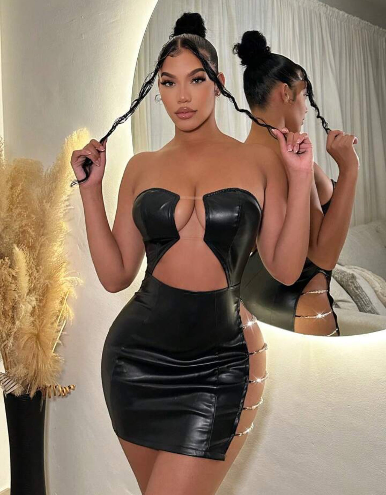 Hollow out bodycon dress