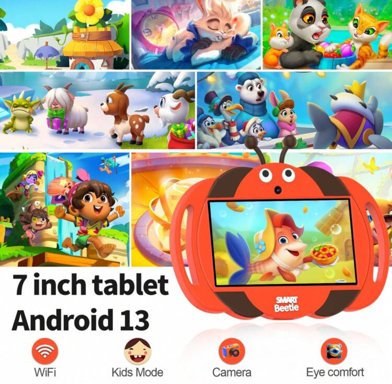 7 inch Kids Tablet (Lady Bug Red Case)