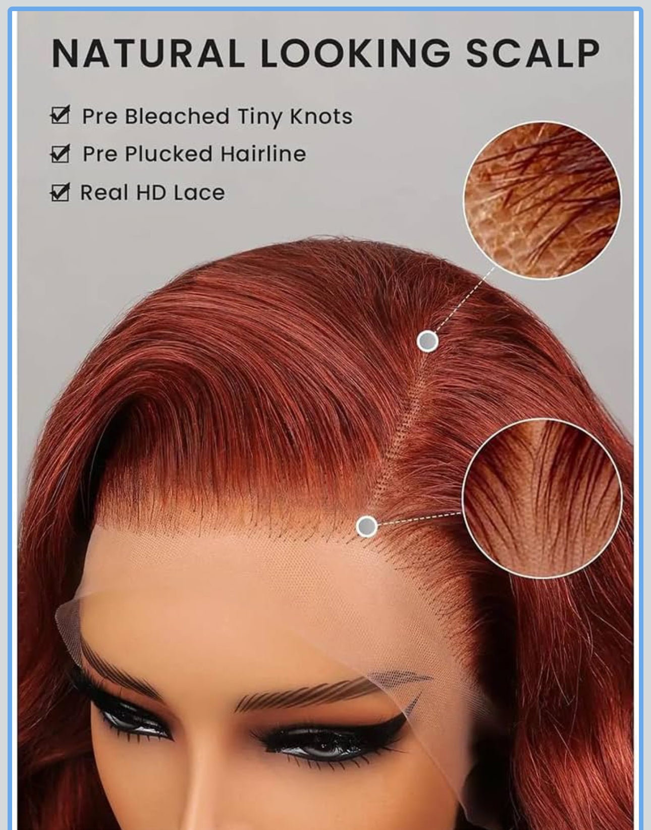 Reddish Brown Lace Wig