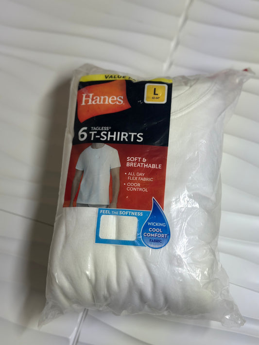 6 Pack White Tshirt