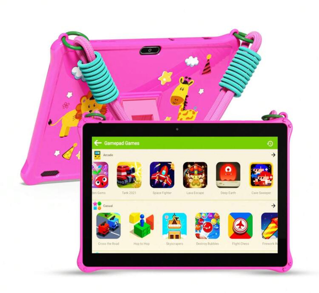 10 inch Kids Tablet (Animal Pink Case)
